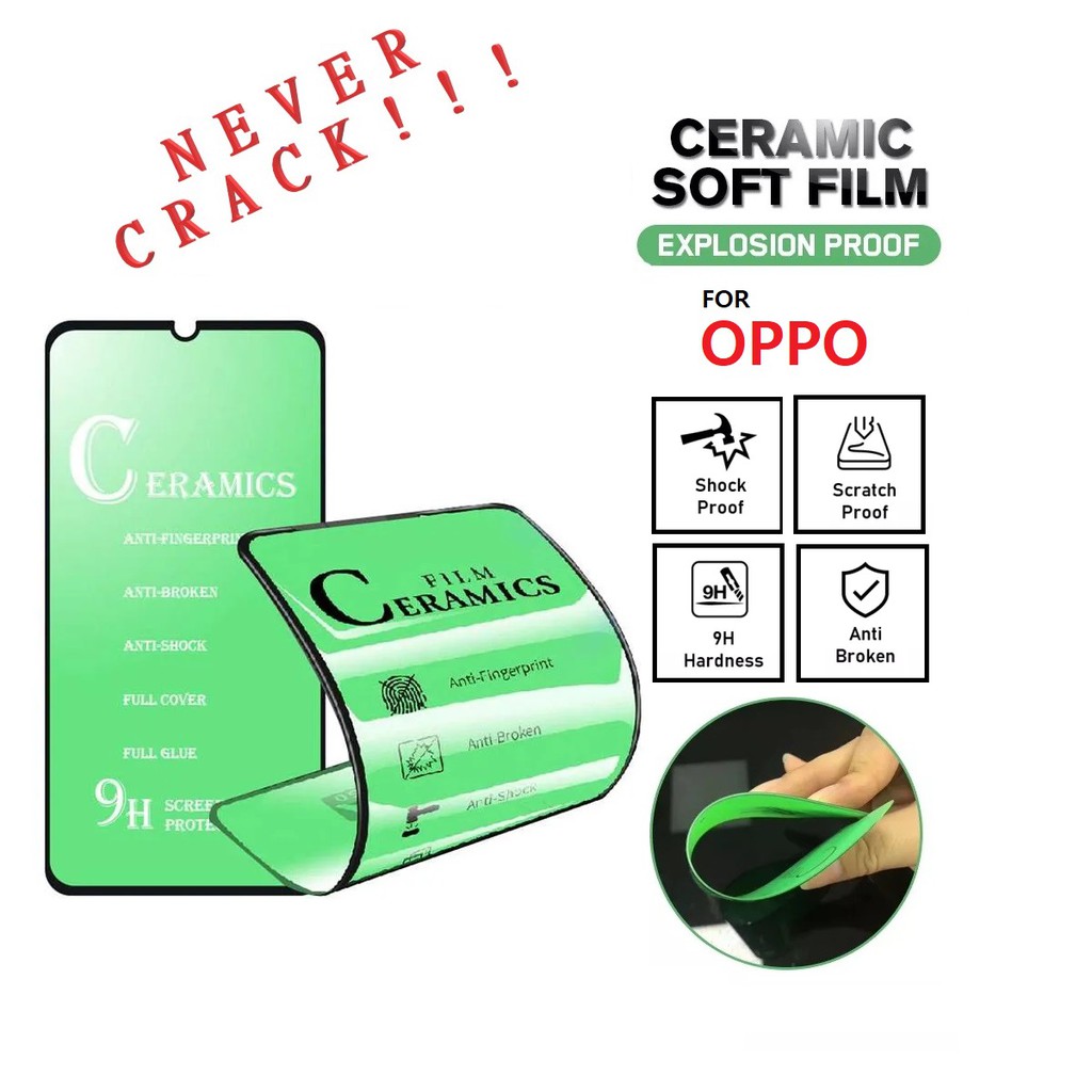 CERAMIC CLEAR- OPPO F11PRO F11 F9 F7 A5S/A12/A7 A3S/A12E A1K CERAMIC CLEAR FULL TEMPERED GLASS PROTE