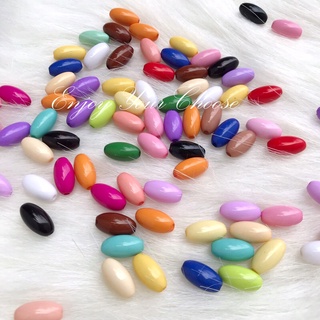 (พร้อมส่ง)ลูกปัดเม็ดข้าวสาร ลูกปัดสีสด "Made in Japan" (50ชิ้น,100ชิ้น)