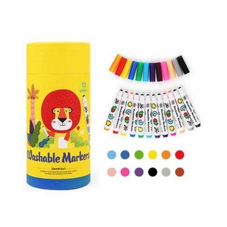 Joan Miro Round Penpoint Washable Makers สีเมจิกปลอดสารพิษ 12สี