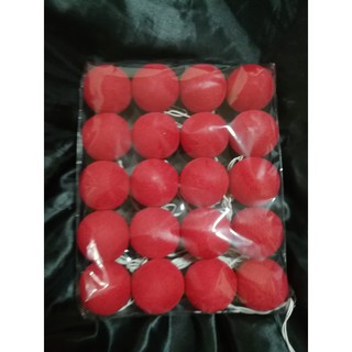 โคม ไฟ บอล ด้าย สีแดงล้วน ยาวรวม 4 เมตร จำนวน 20 ดวง cotton ballslight red color