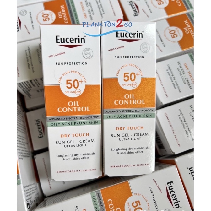 กันแดด EU Eucerin Oil Control Dry Touch Sun Gel - Cream Ultra Light SPF 50 PA+++ 50ml ยูเซอริน
