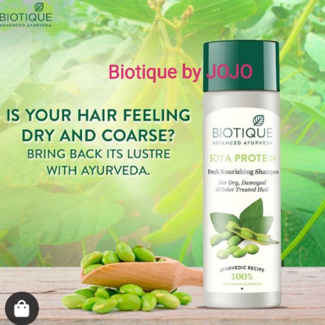 บำรุงผมแห้งเสีย​ ทำสี​หรือดัดย้อม​, Biotique Bio Soya Protien Shampoo