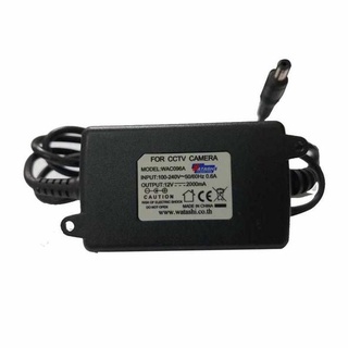 [ประกันศูนย์ 1 ปี]Adapter กล้องวงจรปิด 12V/2000 mA WATASHI #WAC096A