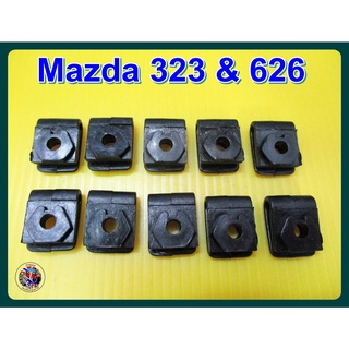 กิ๊บล็อคบังฝุ่นนอก ( 072 ) - Mazda 323 &amp; 626 Outer Grille Clip Lock Set 10Pcs.