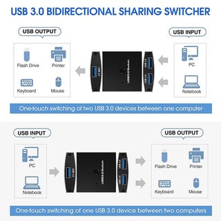 สวิตช์เลือก USB 3.0 KVM 5Gbps เข้า 2 ออก 1 USB 3.0 สองทาง สําหรับเครื่องพิมพ์ คีย์บอร์ด เมาส์ dinghingxi1