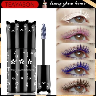 Teayason มาสคาร่าไฟเบอร์ 4D กันน้ํา ติดทนนาน สีขาว สีเขียว สีแดง สีฟ้า ม่วง