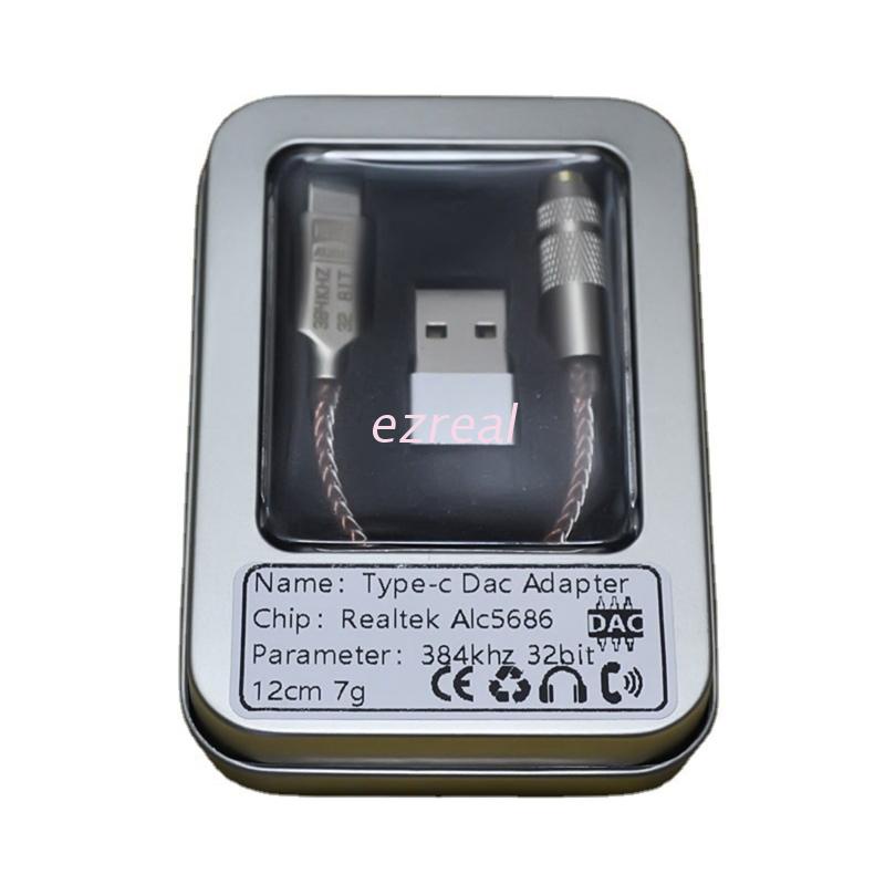 ez Type C to 3.5mm DAC earphone Amplifier Digital Decoder AUX Audio Cable HiFi