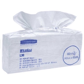 KIMBERLY CLARK กระดาษเช็ดทำความสะอาดสำหรับงานอุตสาหรกรรม  สีขาว รุ่น 2808101 WYPALL L30 ขนาด 42 x 43.4 cm หนา 3 ชั้น