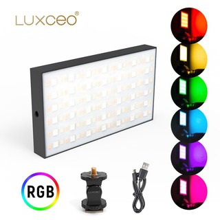 LUXCEO P03 Pocket RGB LED Video Light 2500K-6500K Camera Dual Color Video Studio Light with CRI 96+ Built-in Bat