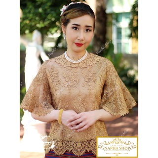 เสื้อลูกไม้เกรดพรีเมียม No.VI1838#1 Size 36"-50"