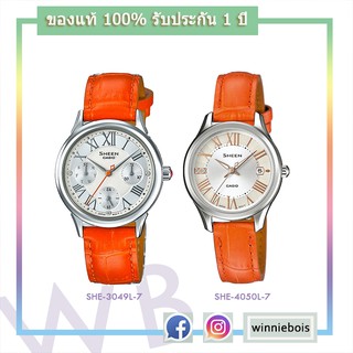 Casio Sheen Analog นาฬิกาข้อมือ รุ่น SHE-3049L-7A  SHE-4050L-7 ของแท้ 100%