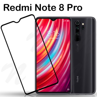 ฟิล์มกระจก เต็มจอ กาวเต็มแผ่น แบบด้าน เรดมี่ โน้ต8โปร สีดำ Full Glue Tempered Glass Screen For Redmi Note8Pro (6.53")