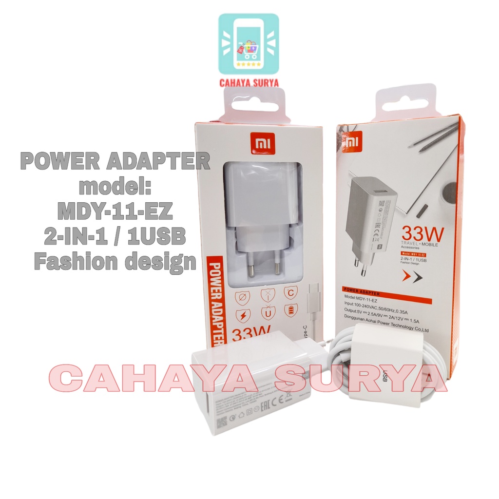 แท่นชาร์จเครื่องชาร์จ CAS CASAN XIAOMI TYPE C 33W 33 WATT MDY-11EZ