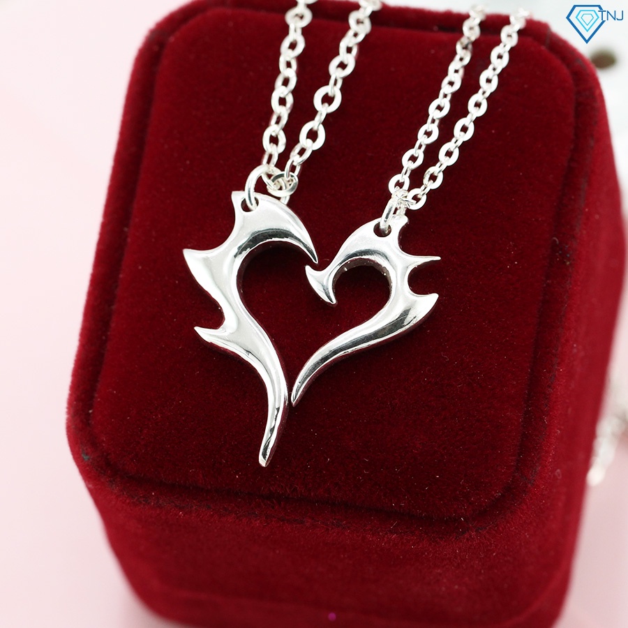 สร้อยคอคู่รักรูปหัวใจสําหรับผู้ชายและผู้หญิง DCD0003 TNJ Jewelry