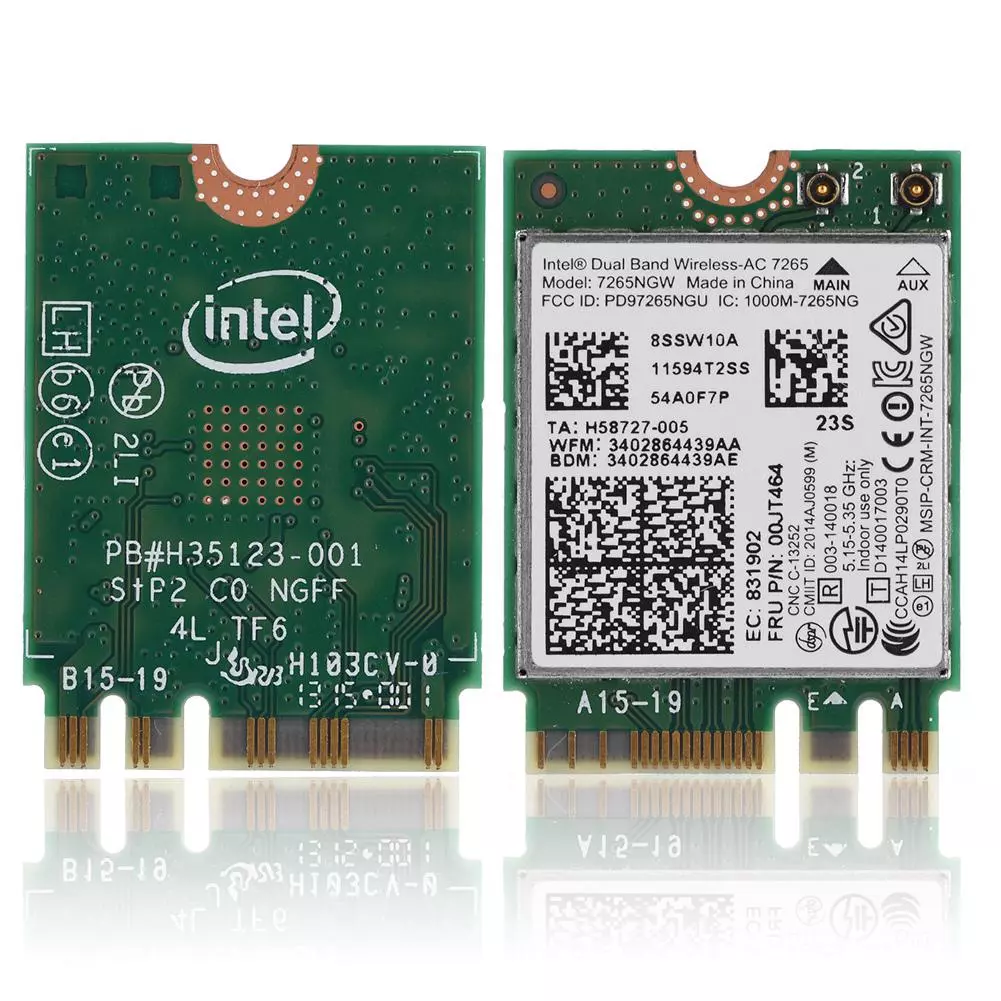 Intel Dual Band - Ac 7265 Dual Band การ์ดเครือข่าย + Bt