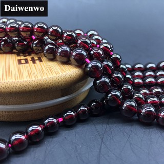 AAA Garnet Syenites Carchedonia Bead โกเมน หินลูกปัดกลม 4-7 มิลลิเมตรพลอยหลวม Spacer DIY