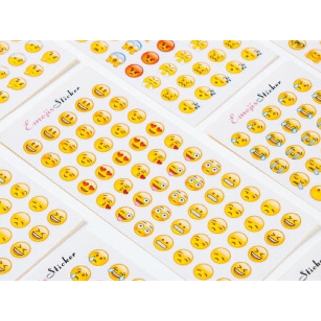 Emoji Sticker อิโมจิ สติกเกอร์ 12 แผ่น