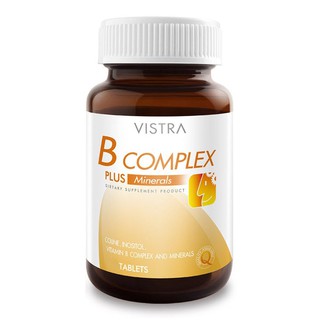 Vistra B complex Plus Minerals 30s วิตามินบำรุงร่างกาย ช่วยให้ไม่อ่อนเพลีย