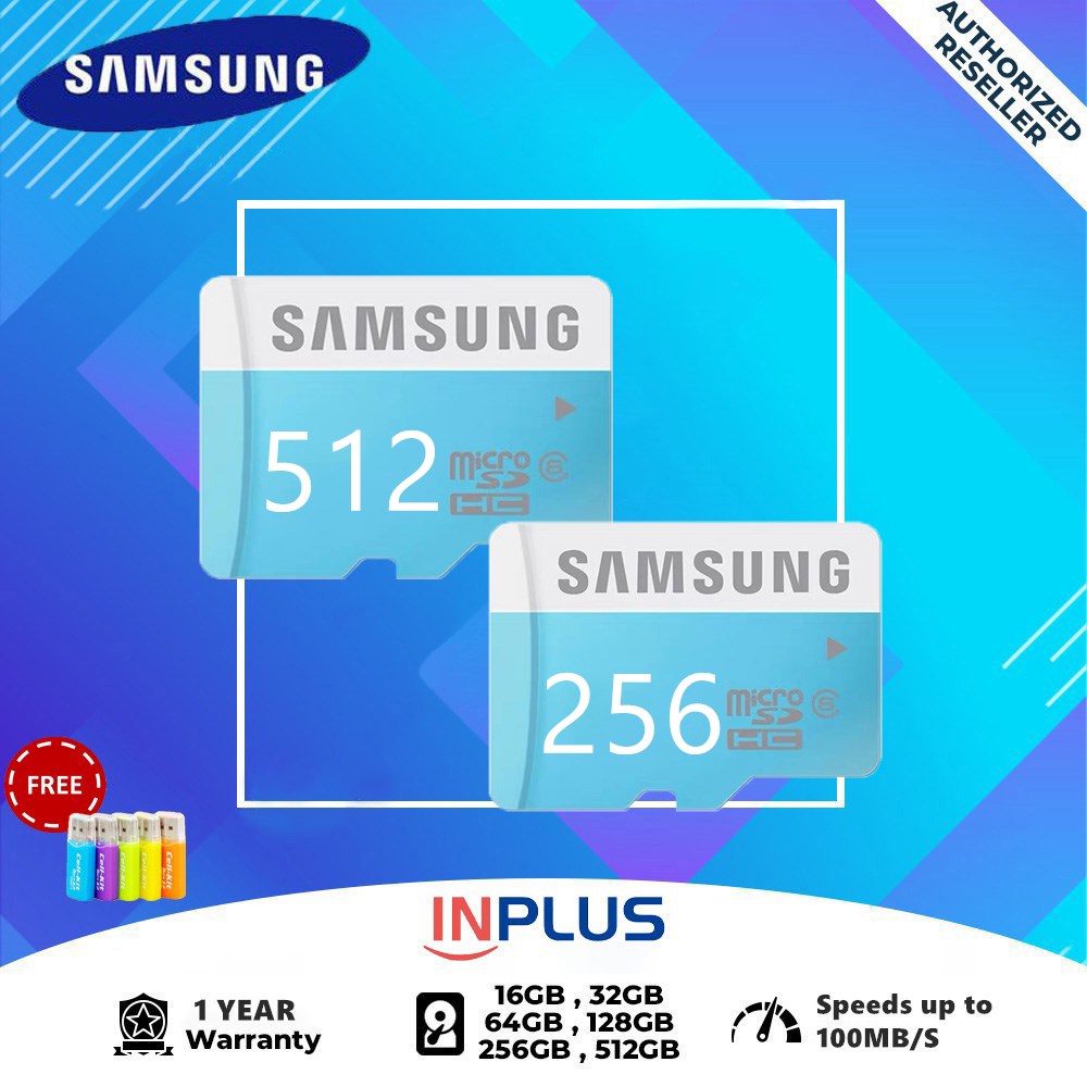 Samsung Micro SD Card UHS-I U1 4K Class 10 ไมโคร SD 512GB / 256GB / 128GB / 64GB / 32GB / 16GB SDHC การ์ด SD Card