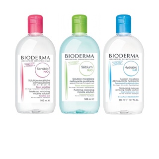 ของแท้100%NEW! BIODERMA Sensibio H2O Solution Purifying Cleansing - Sensitive skin ขนาด500ml