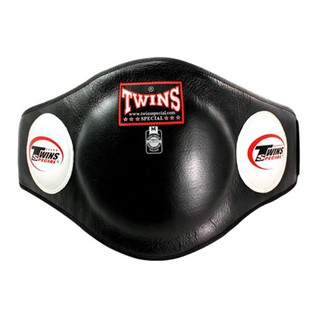 เป้าท้องทวินส์ หนังแท้ สีดำ (size M,L) Twins special Belly Protector BEPL2 ฺBlack Training Muay Thai Kickboxing MMA k1