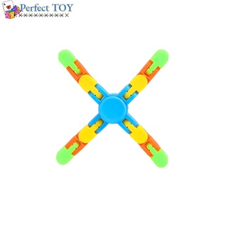 PS Intelligence Diy Rotary  Gyro  Fingertip  Interactive  Toy, Four-corner Chain Desktop Stress Relief Spinner Child Gif