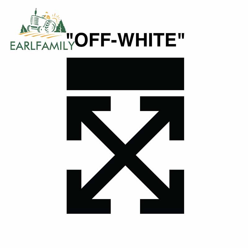 Earlfamily 13 ซม.X 10.4 ซม.Sitckers грн - OFF WHITE โปสเตอร์ VIRGIL ABLOH ขนาดใหญ่ A1 Streetwe967 Decals Multi Functional Creative สติกเกอร์