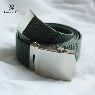 เข็มขัดผ้าไนล่อน หัวล็อคอย่างดี สีเขียวขี้ม้า Olive Belt by Lazysuff