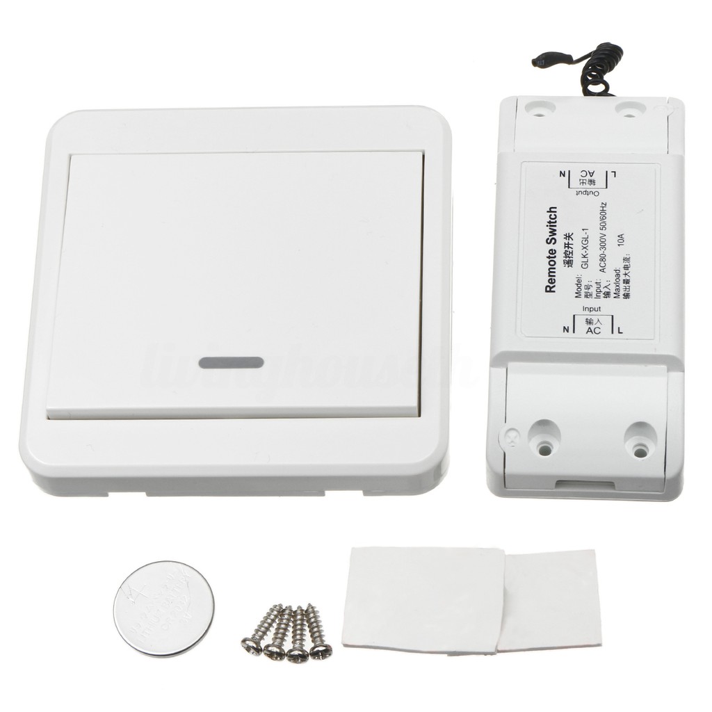 1/2-Way Light Lamp Wall Wireless Remote Control Switch ON/OFF Set + 1/2 ...