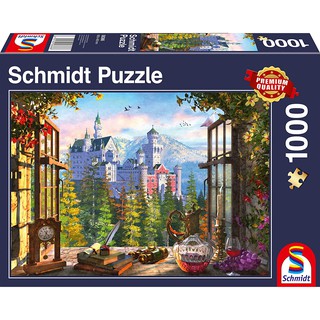 จิ๊กซอว์ Schmidt - View of the fairytale castle 1000 piece  (ของแท้  มีสินค้าพร้อมส่ง)