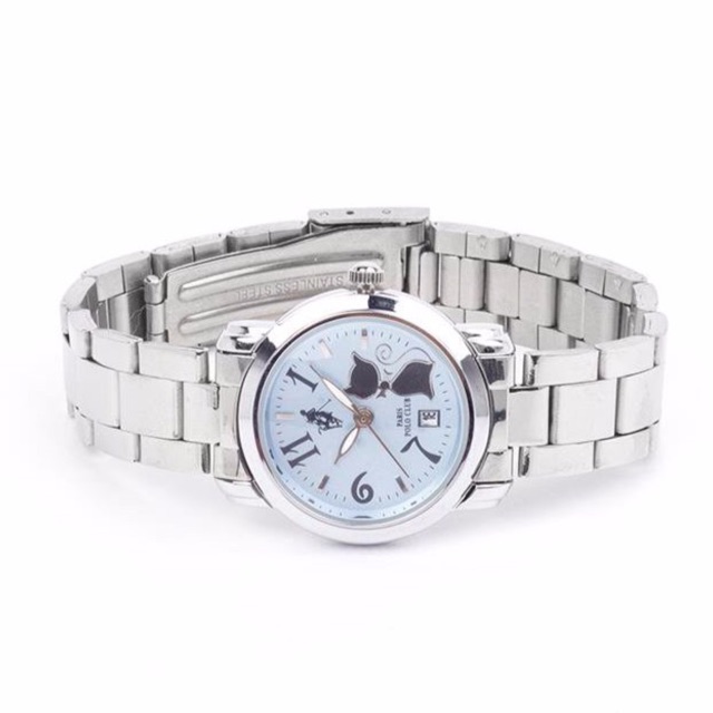 นาฬิกาข้อมือ PARIS POLO CLUB หน้าปัดสีฟ้า พร้อมใบรับประกันสินค้า 1 ปี