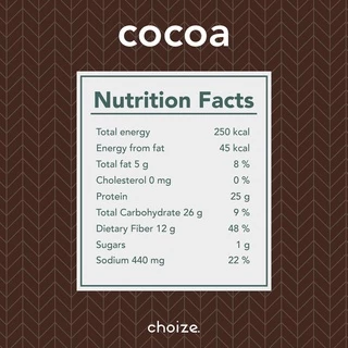 choize อาหารคลีนในขวด สูตร Plant-Based รสโกโก้ อาหารทดแทนมื้ออาหาร โปรตีนจากพืช