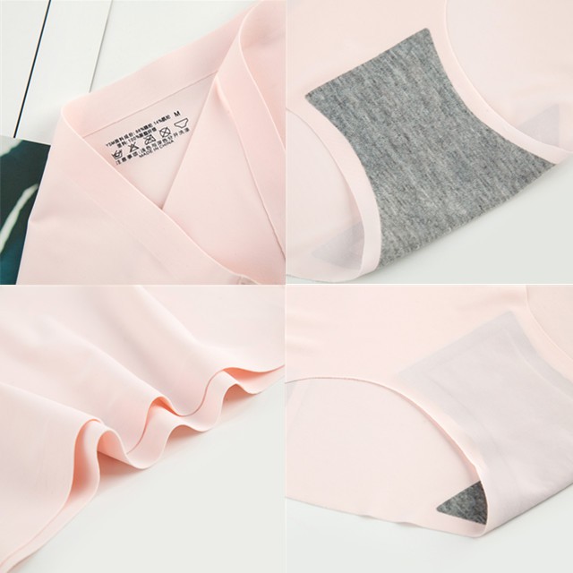 A538-กางเกงในไร้ขอบ ไม่พับขอบขา ผ้าไหมน้ำแข็ง ผ้านิ่ม เย็น ยืดหยุ่นได้ดี สวมใส่สบาย Size M-XXL - รูปที่ 4