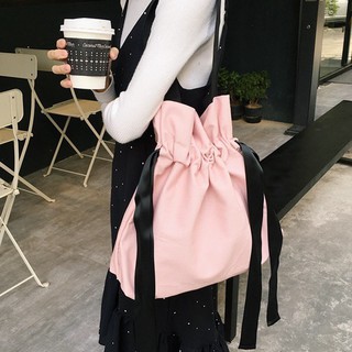 กระเป๋าผ้า Black strap พร้อมส่ง