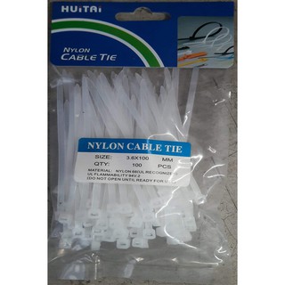 เคเบิ้ลไทร์2.5x100mm. Cable Tie ไนล่อนราคาถูก