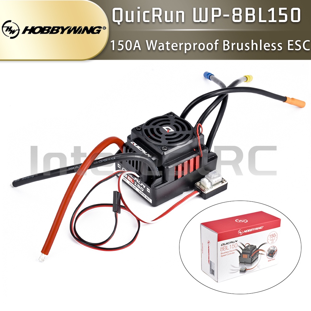 Hobbywing QuicRun WP-8BL150 150A รีโมตควบคุมไฟฟ้า ESC กันน้ํา สําหรับโมเดลรถบักกี้บังคับ 1/10 1/8