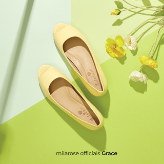 Glass coated sheepskin shoes model Grace 7389-1 heel height 0.5 cm.Size 35-41