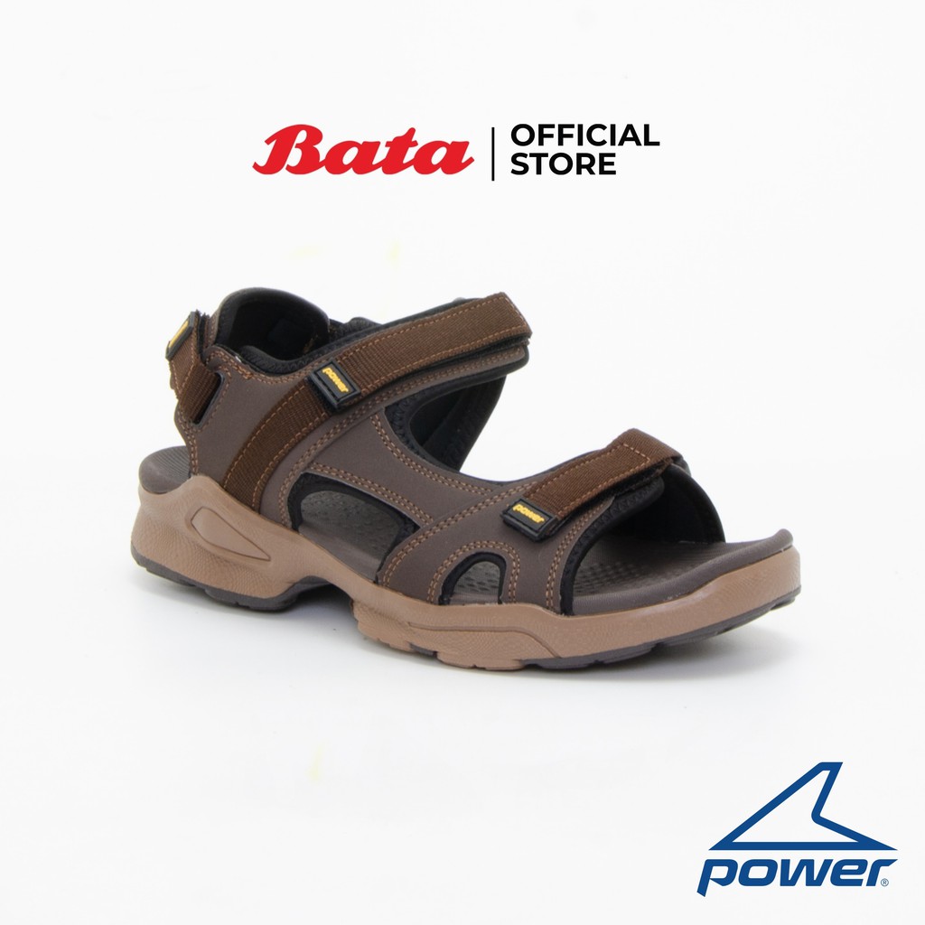 Bata Power Men's Sport Sandals รองเท้าแตะรัดส้นสำหรับผู้ชาย รุ่น Kahuna สีน้ำตาล 8084430