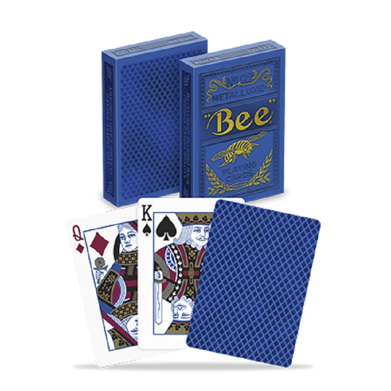 Bee Metalluxe Blue Playing Cards สํารับจักรยานการ์ดเกม Magic Tricks