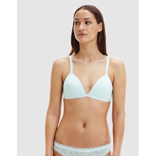 พร้อมส่ง Size L ชุดชั้นในCalvin Klein CK One Lace Triangles Bra สี Aqua Luster