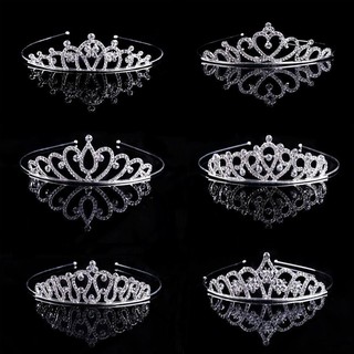 เครื่องประดับคริสตัล Rhinestone มงกุฎที่คาดผม Tiaras มงกุฎที่คาดผมเครื่องประดับแต่งงานเจ้าสาวที่สวยงาม