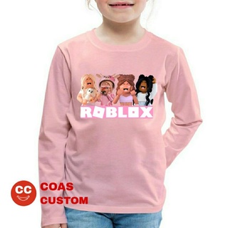 เสื้อยืด แขนยาว ลาย Roblox GIRLS สําหรับเด็ก