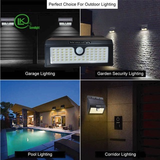 (งานดีที่สุด)โซล่าเซลล์ ไฟติดผนังพลังงานแสงอาทิตย์มีSensor 55 LED 3 MODE Solar sensor wall light  ไฟติดกำแพง