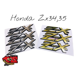 โลโก้ติดชุดสีรถ Honda zx 1ชุด3ชิ้น