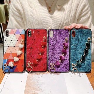 เคสโทรศัพท์มือถือ ลายหินอ่อน แต่งกลิตเตอร์ ฟอยล์สีทอง พร้อมสายคล้องมือ สําหรับ Vivo 1820 1804 1807 1811 1814 1815 1816 1817 1818 1819 1601 1609 1612 1713 1718 1719