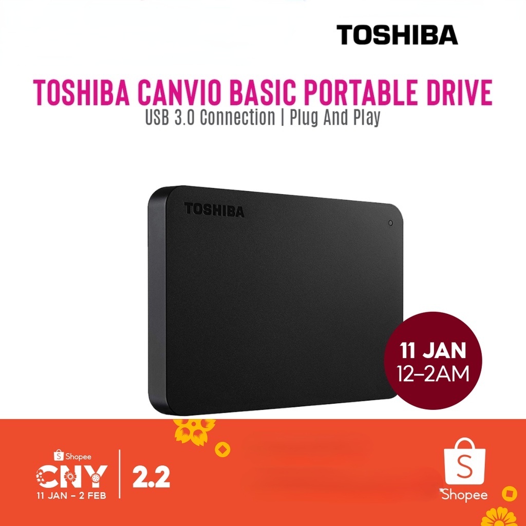 Toshiba Canvio Basics 500GB / 1TB / 2TB  Portable External Hard Drive HDD USB3.0 External Hard Disk Canvio Basic