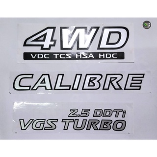 สติกเกอร์ CALIBRE / 4WD / 2.5 DDT-i VGS TURBO สำหรับ NISSAN NAVARA NP 300 **หากมีข้อสงสัยทักแชทก่อนสั่งซื้อสินค้า**