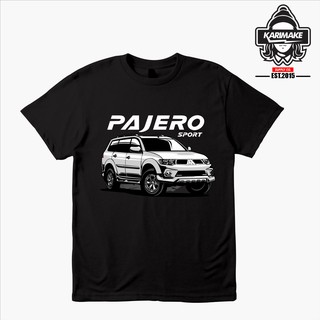 เสื้อยืดผ้าฝ้ายพิมพ์ลายแฟชั่น เสื้อยืด พิมพ์ลายรถยนต์ Mitsubishi PAJERO SPORT FC