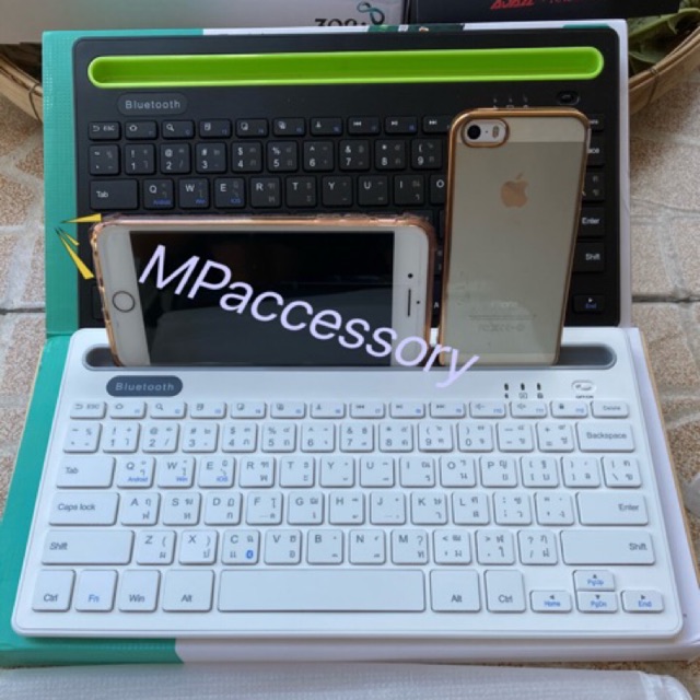 คีย์บอร์ดไร้สาย Fashion Bluetooth keyboard คีย์บอร์ดบลูทูธ แป้นพิมพ์ภาษาไทย สำหรับ iOS/Android