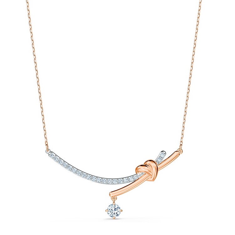Swarovski LIFELONG HRT Twisted Love สร้อยคอหญิงสําหรับเครื่องประดับเด็กผู้หญิง